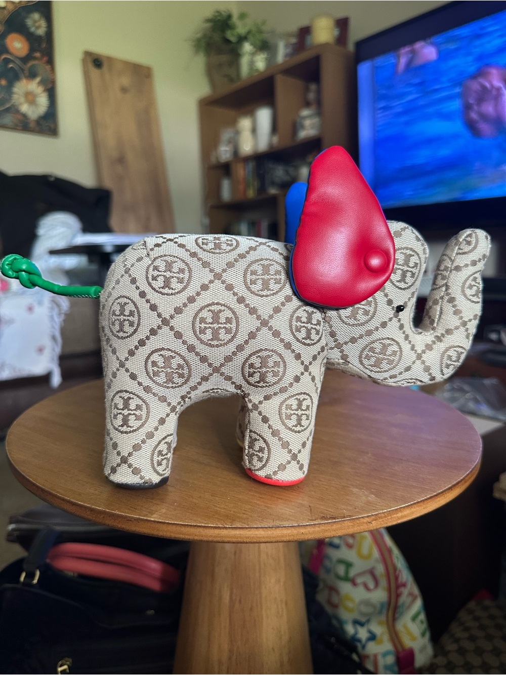 Tory Burch T Monogram Elephant Soft Sculpture